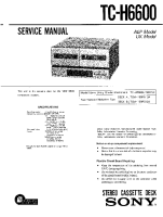 Sony TC-H6600 - Service Manual 